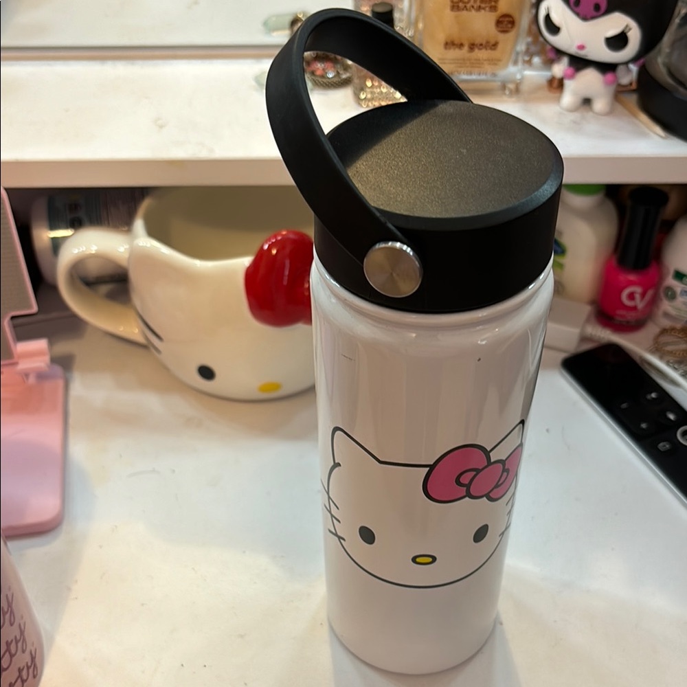 Hello Kitty White and Pink Travel Tumbler